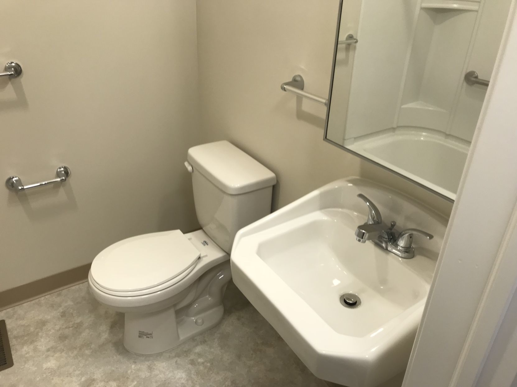Melone Village bathroom, after